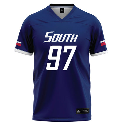 South Alabama - NCAA Football : Max Roth - Blue Football Jersey-0