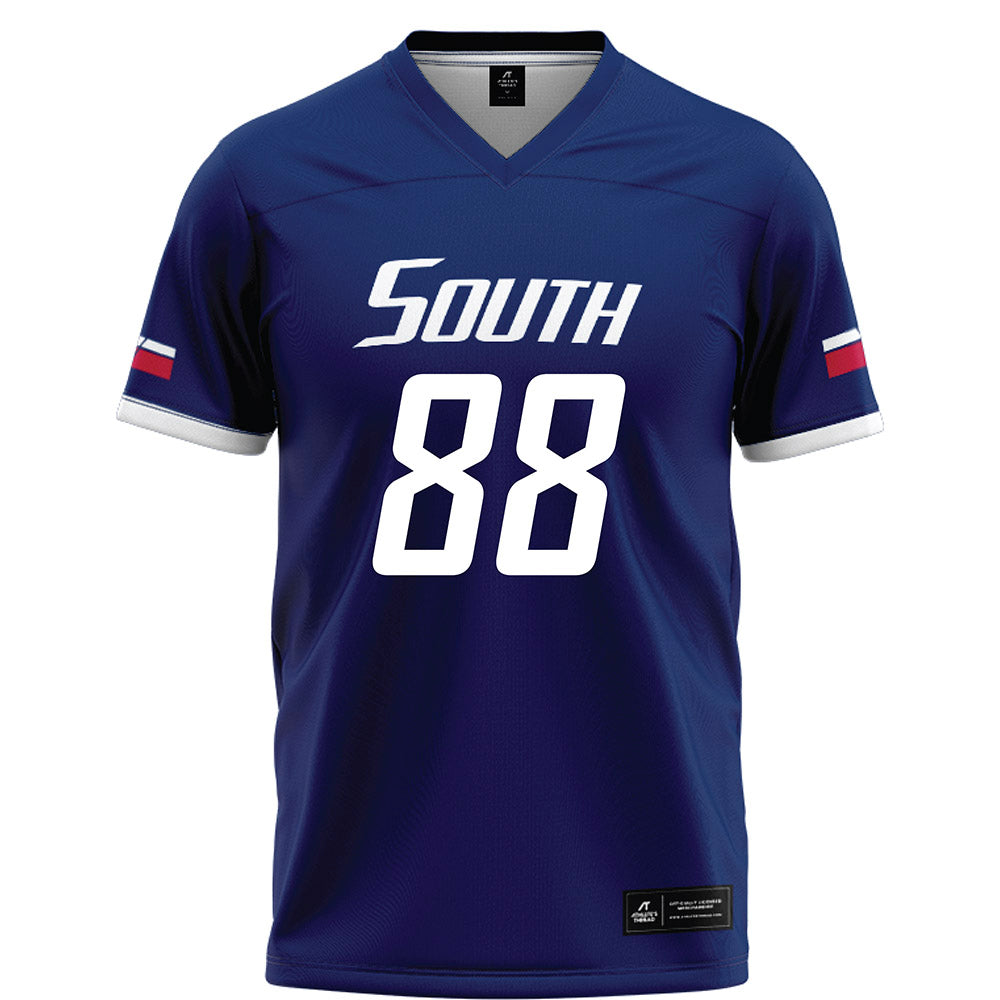 South Alabama - NCAA Football : Owen Carlson - Blue Football Jersey-0