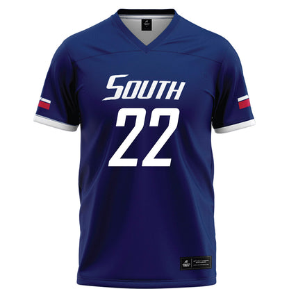 South Alabama - NCAA Football : Caleb Wynn - Blue Football Jersey-0