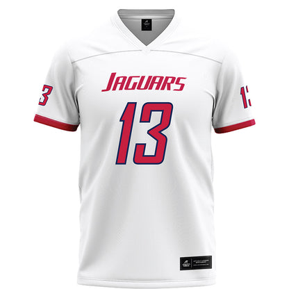 South Alabama - NCAA Football : Jarvis Washington Jr - White Football Jersey-0