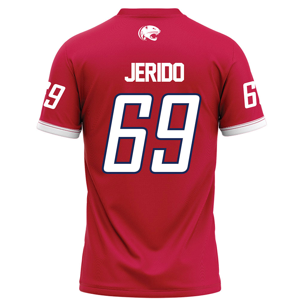 South Alabama - NCAA Football : Kenton Jerido - Red Football Jersey-1