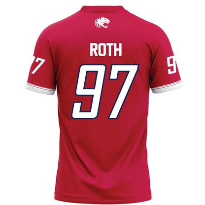 South Alabama - NCAA Football : Max Roth - Red Football Jersey-1