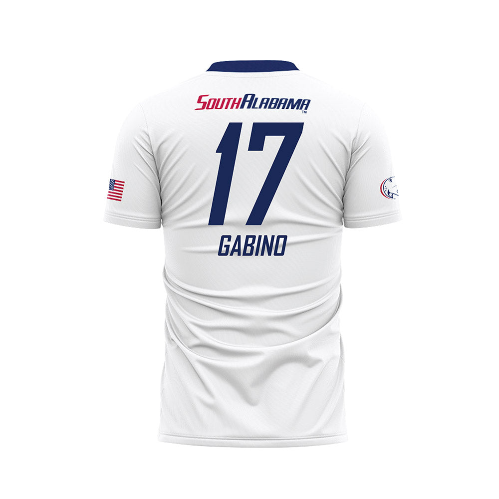 South Alabama - NCAA Women's Soccer : Isabella Gabino - White Soccer Jersey-1