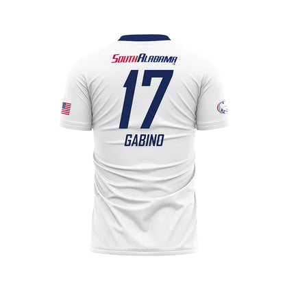 South Alabama - NCAA Women's Soccer : Isabella Gabino - White Soccer Jersey-1