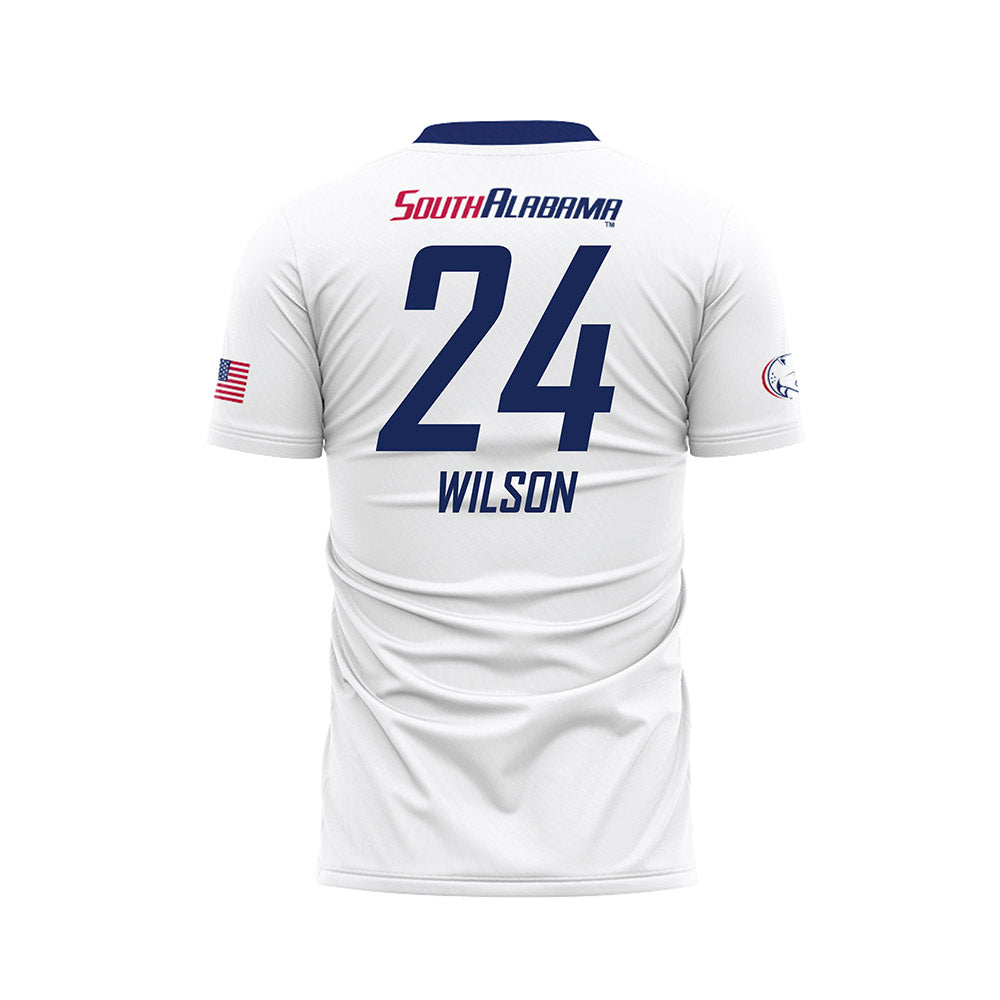 South Alabama - NCAA Women's Soccer : Larkin Wilson - White Soccer Jersey-1