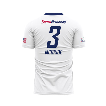 South Alabama - NCAA Women's Soccer : Hallie McBride - White Soccer Jersey-1