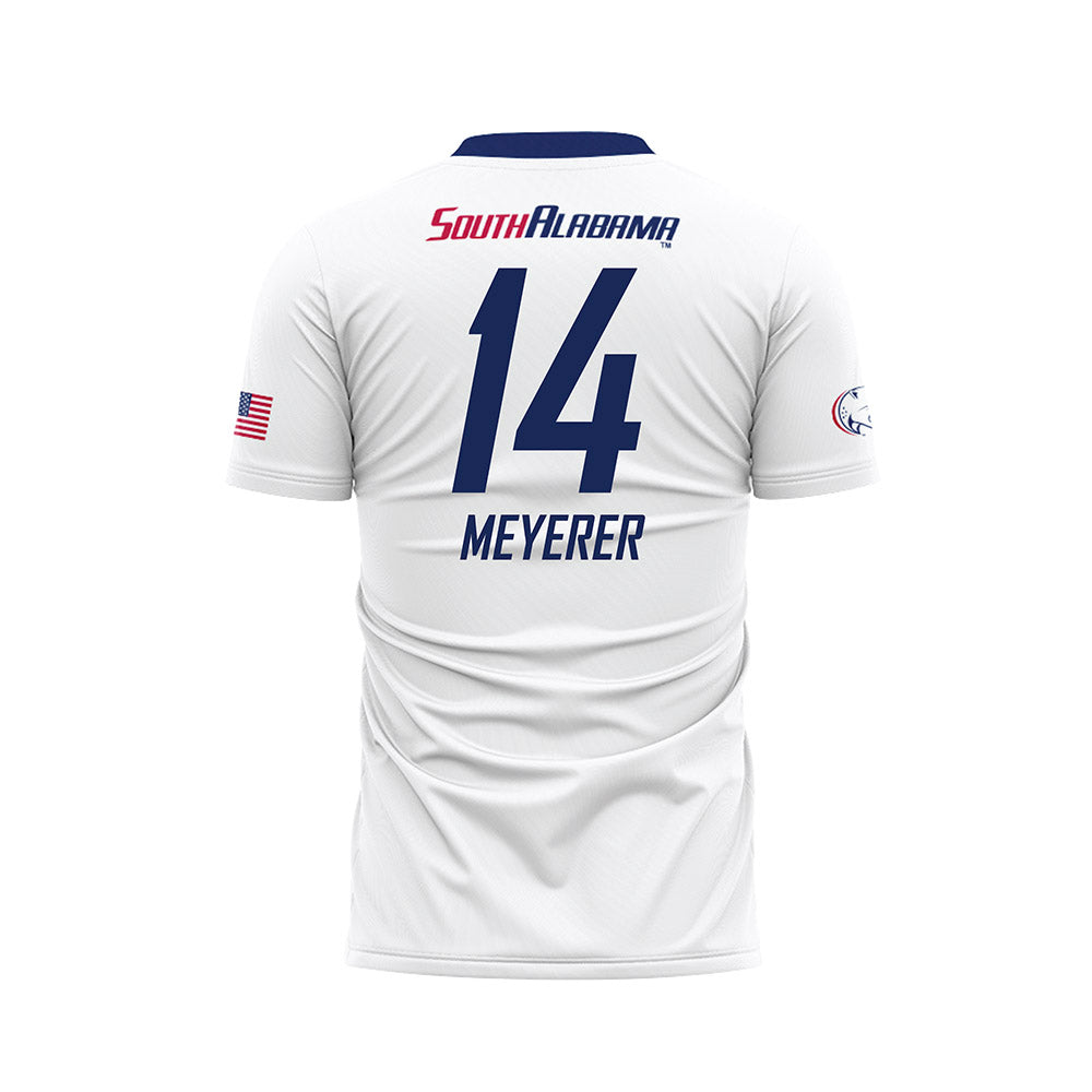 South Alabama - NCAA Women's Soccer : MacKenzie Meyerer - White Soccer Jersey-1
