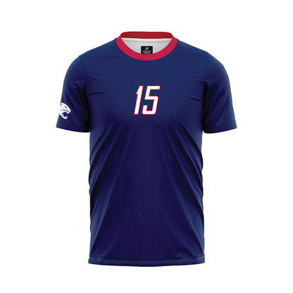 South Alabama - NCAA Women's Soccer : Lauren Yu - Blue Soccer Jersey-0