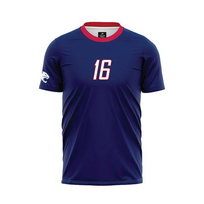 South Alabama - NCAA Women's Soccer : Alyssa Stevens - Blue Soccer Jersey-0