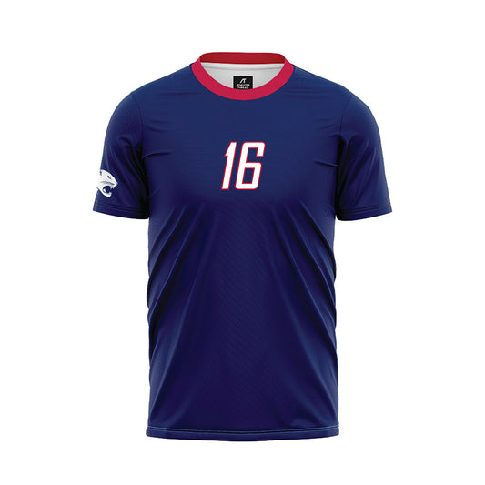 South Alabama - NCAA Women's Soccer : Alyssa Stevens - Blue Soccer Jersey-0