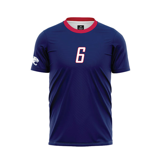 South Alabama - NCAA Women's Soccer : Alexandra Grammenopoulos - Blue Soccer Jersey-0