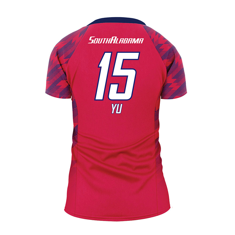 South Alabama - NCAA Women's Soccer : Lauren Yu - Red Volleyball Jersey-1