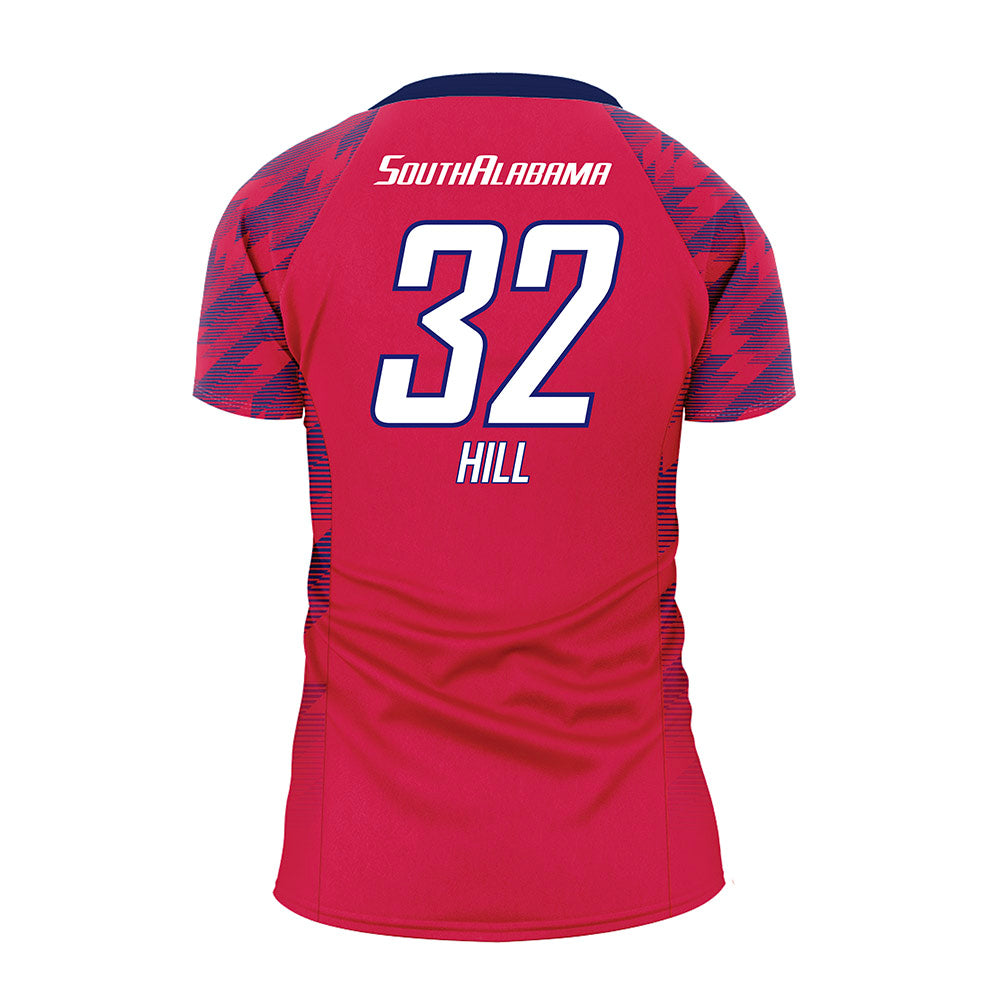 South Alabama - NCAA Women's Soccer : Zamiyah Hill - Red Volleyball Jersey-1