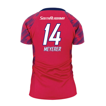 South Alabama - NCAA Women's Soccer : MacKenzie Meyerer - Red Volleyball Jersey-1