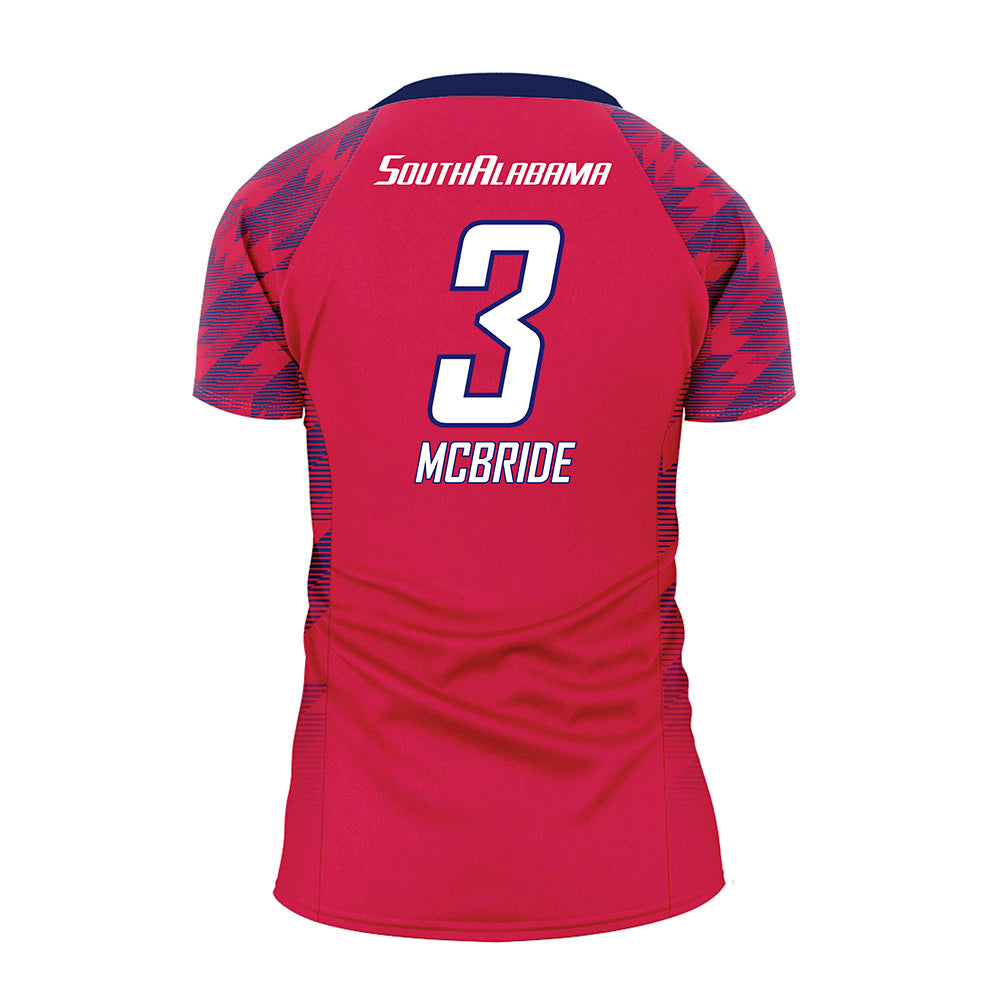 South Alabama - NCAA Women's Soccer : Hallie McBride - Red Volleyball Jersey-1