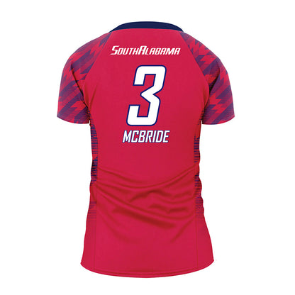 South Alabama - NCAA Women's Soccer : Hallie McBride - Red Volleyball Jersey-1