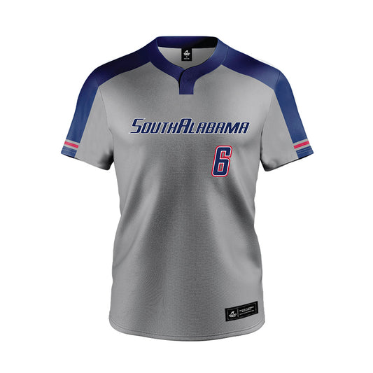 South Alabama - NCAA Softball : Sydney Scapin - Grey Jersey-0