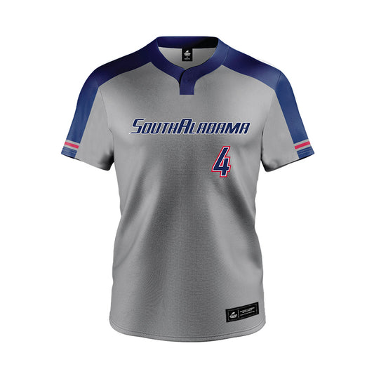 South Alabama - NCAA Softball : Emily Needham - Grey Jersey-0