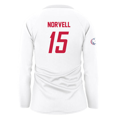 South Alabama - NCAA Women's Volleyball : Halle Norvell - White Volleyball Jersey-1