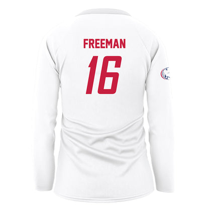 South Alabama - NCAA Women's Volleyball : Alivia Freeman - White Volleyball Jersey-1