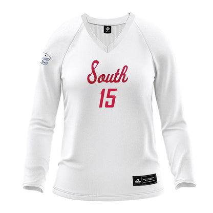 South Alabama - NCAA Women's Volleyball : Halle Norvell - White Volleyball Jersey-0
