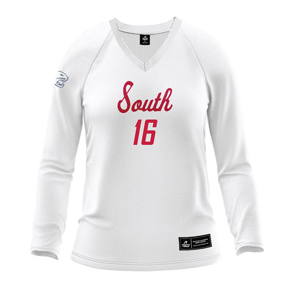 South Alabama - NCAA Women's Volleyball : Alivia Freeman - White Volleyball Jersey-0