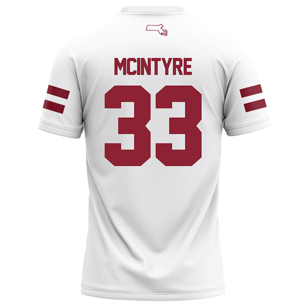 UMass - NCAA Football : Seamus McIntyre - White Football Jersey-1