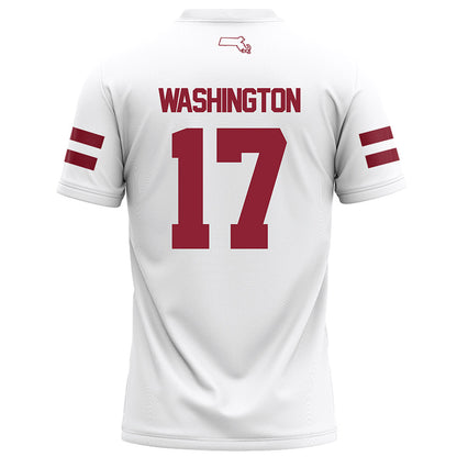 UMass - NCAA Football : Jerry Washington - White Football Jersey-1