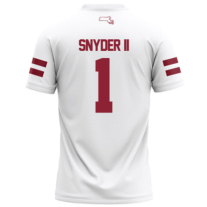 UMass - NCAA Football : Dd Snyder II - White Football Jersey-1