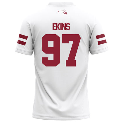 UMass - NCAA Football : Robert Ekins - White Football Jersey-1