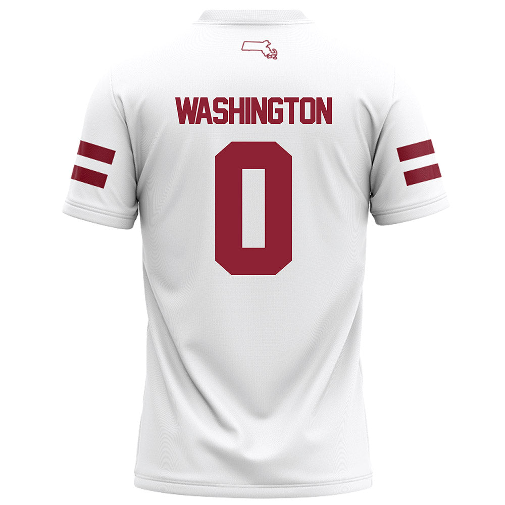 UMass - NCAA Football : Jordan Washington - White Football Jersey-1