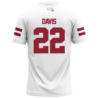 UMass - NCAA Football : Tk Davis - White Football Jersey-1