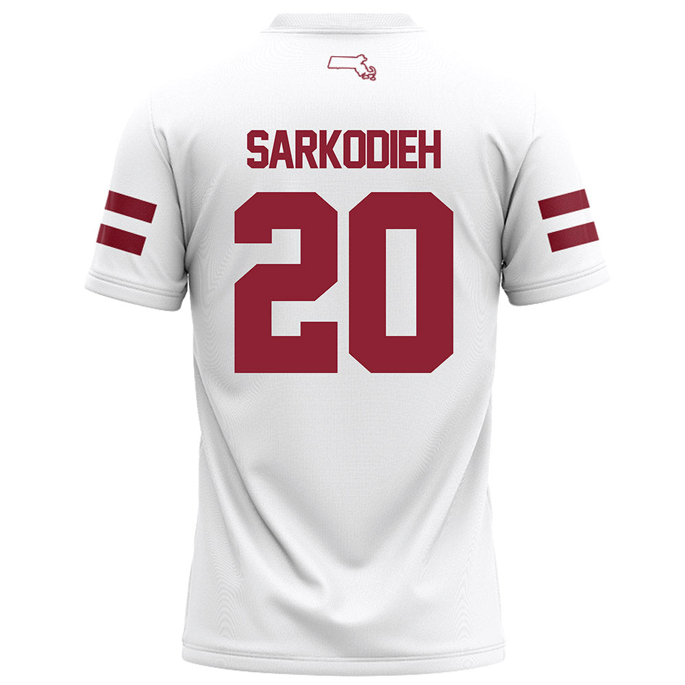 UMass - NCAA Football : Keith Sarkodieh - White Football Jersey-1