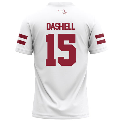 UMass - NCAA Football : Tavian Dashiell - White Football Jersey-1