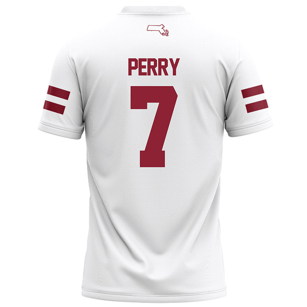 UMass - NCAA Football : Will Perry - White Football Jersey-1