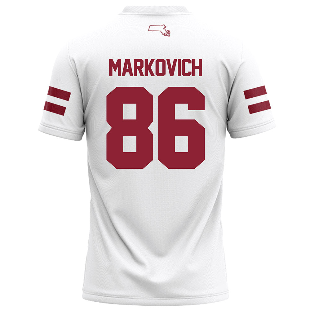 UMass - NCAA Football : Jax Markovich - White Football Jersey-1