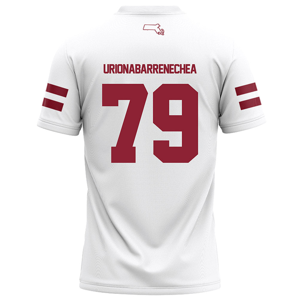 UMass - NCAA Football : Aitor Urionabarrenechea - White Football Jersey-1