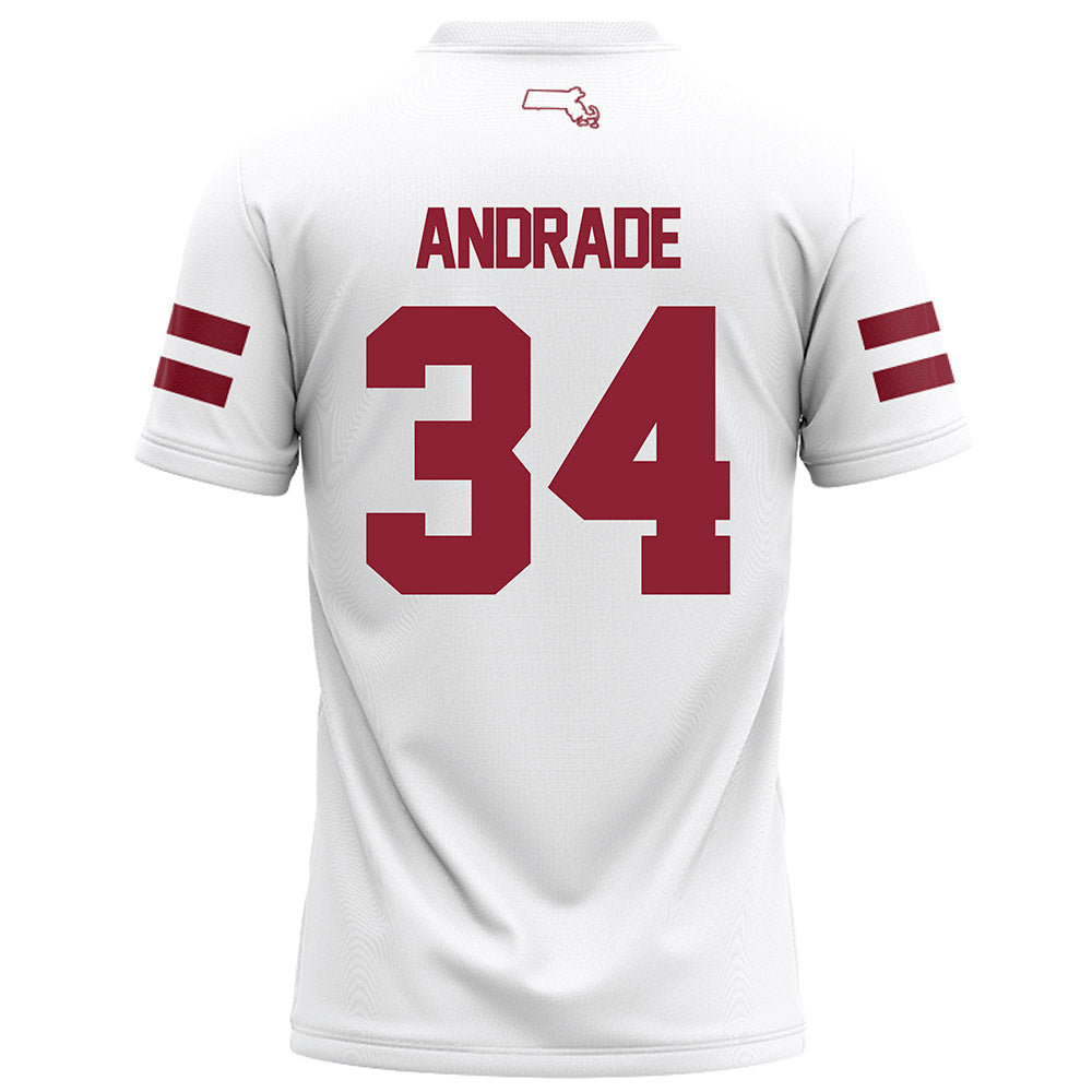 UMass - NCAA Football : Payton Andrade - White Football Jersey-1