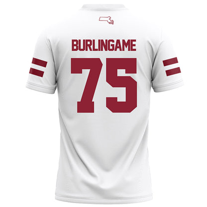 UMass - NCAA Football : Tanner Burlingame - White Football Jersey-1