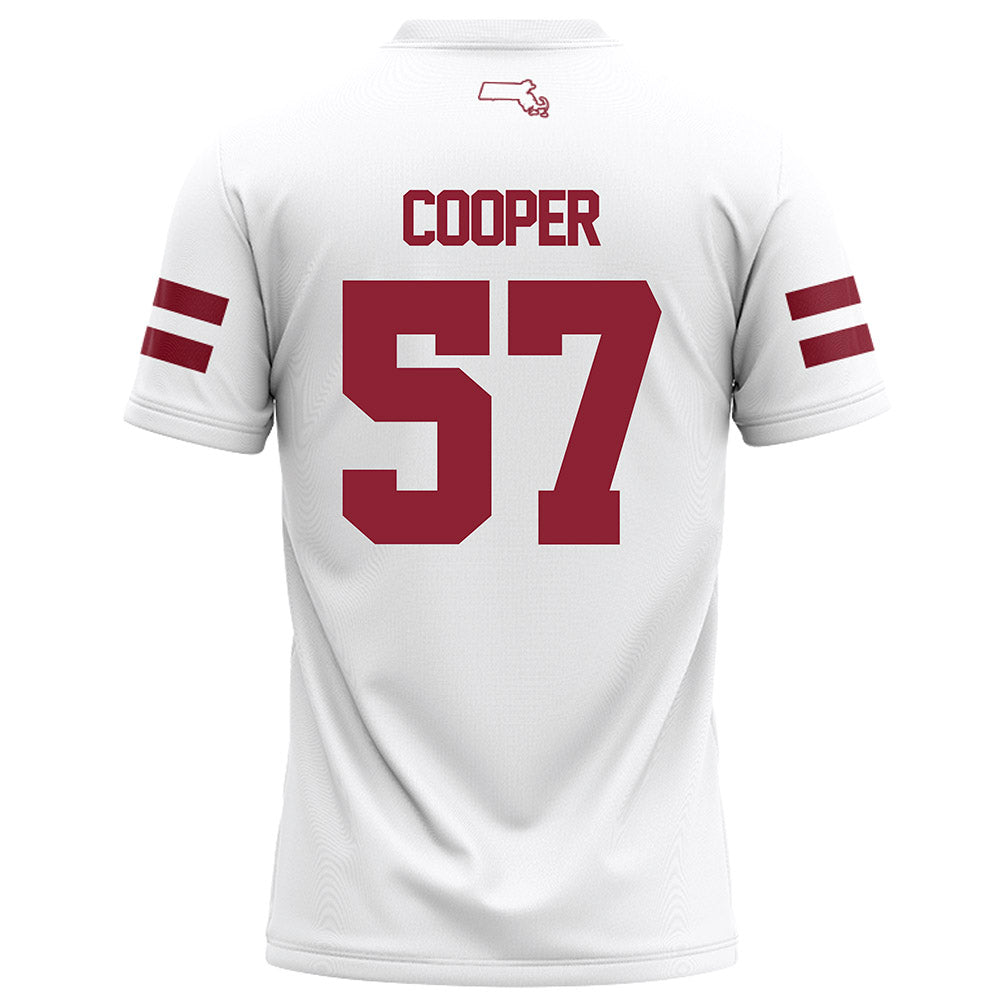 UMass - NCAA Football : Garrett Cooper - White Football Jersey-1
