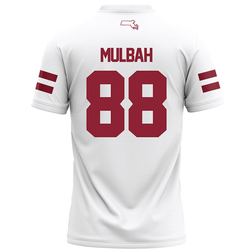 UMass - NCAA Football : Samuel Mulbah - White Football Jersey-1