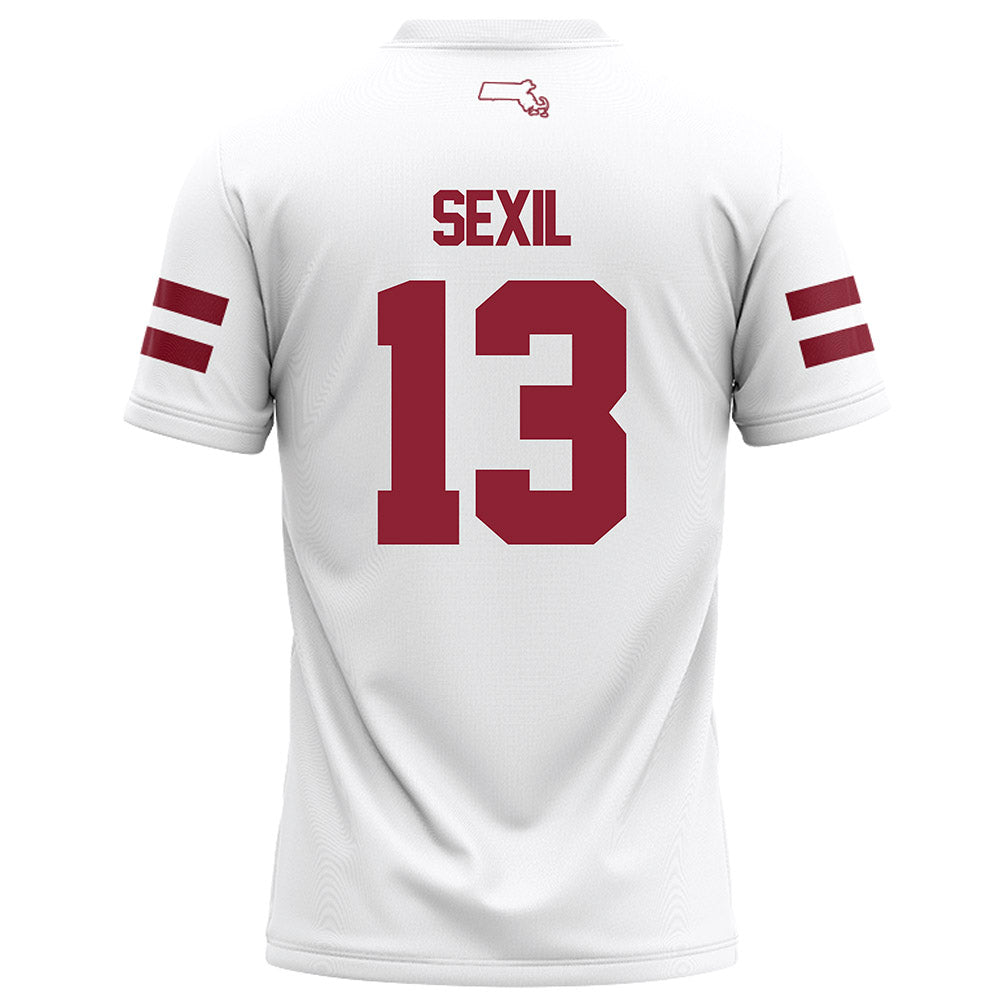 UMass - NCAA Football : Raheim Sexil - White Football Jersey-1