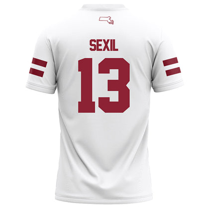 UMass - NCAA Football : Raheim Sexil - White Football Jersey-1