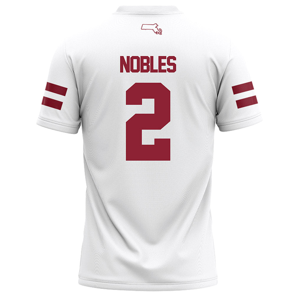 UMass - NCAA Football : Joshua Nobles - White Football Jersey-1