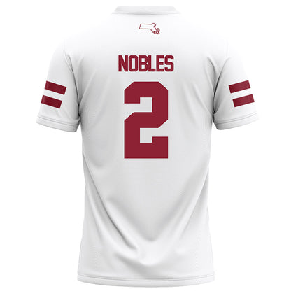 UMass - NCAA Football : Joshua Nobles - White Football Jersey-1
