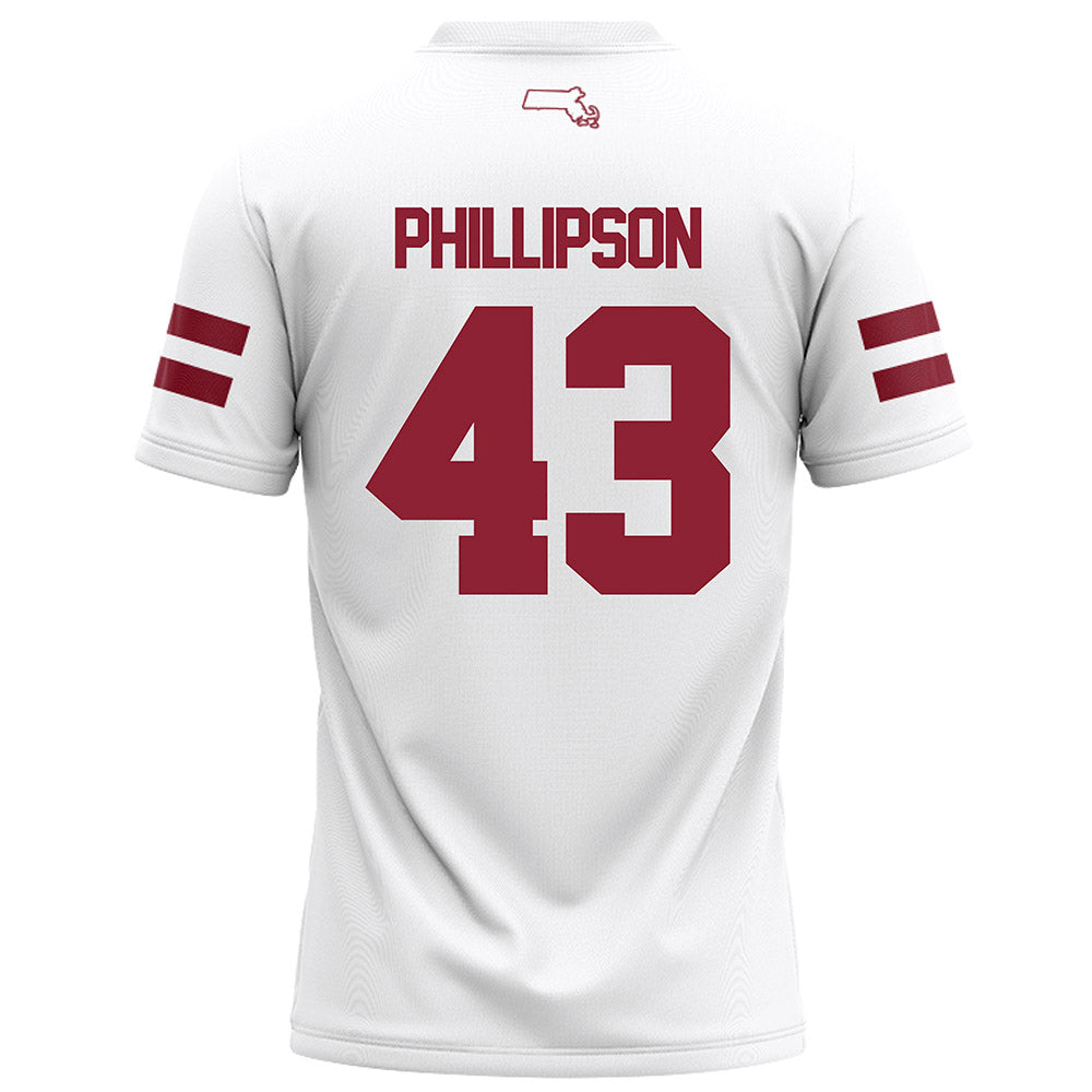 UMass - NCAA Football : Edward Phillipson - White Football Jersey-1