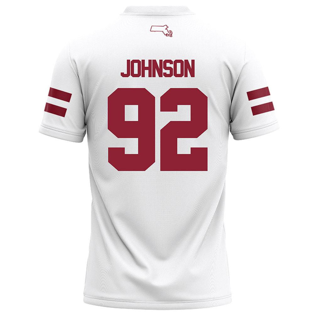 UMass - NCAA Football : Romando Johnson - White Football Jersey-1