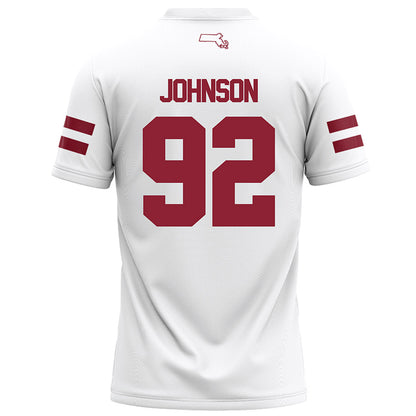 UMass - NCAA Football : Romando Johnson - White Football Jersey-1
