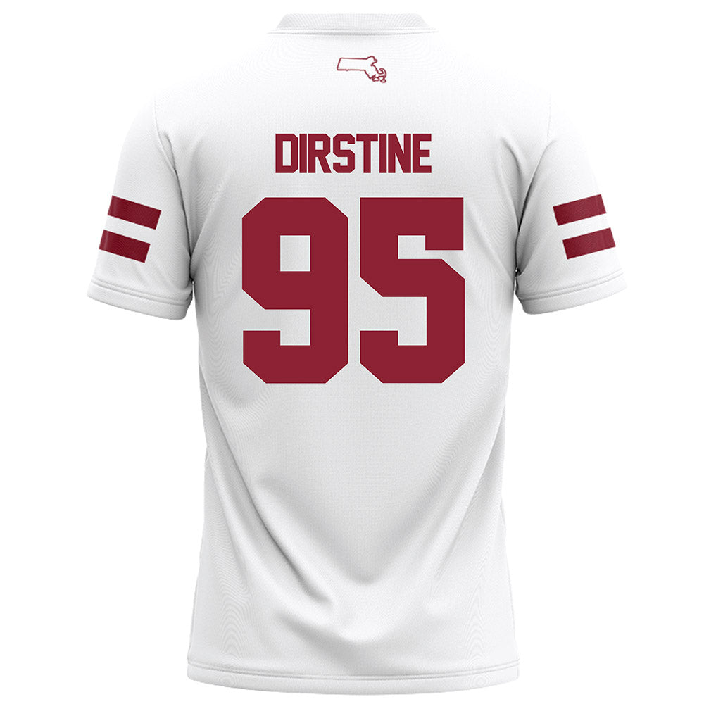 UMass - NCAA Football : Hollis Dirstine - White Football Jersey-1