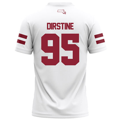 UMass - NCAA Football : Hollis Dirstine - White Football Jersey-1